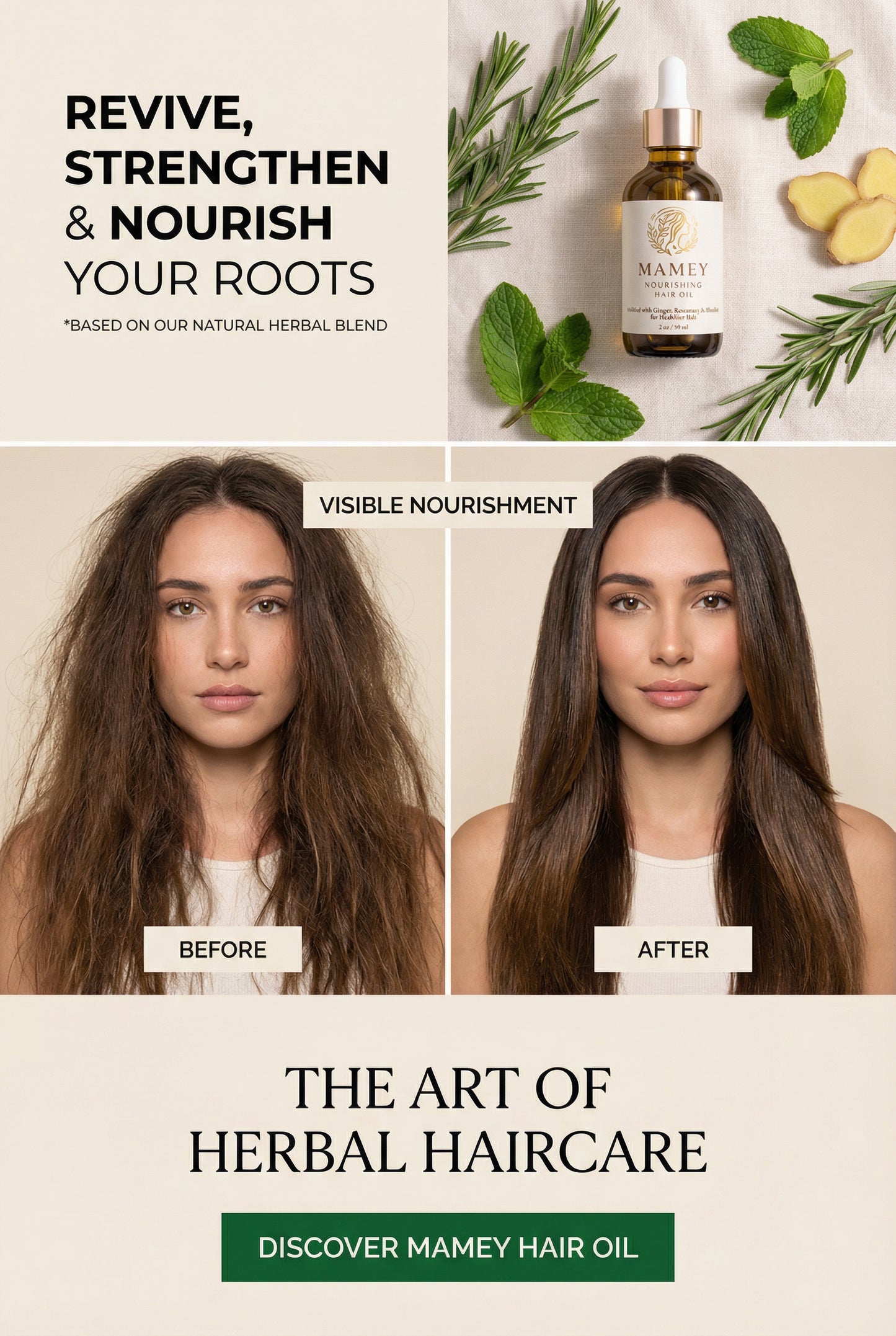 MAMEY Hair Growth Oil Bundle | 2-Pack Nourishing Hair & Scalp Oil with Rosemary, Ginger & Mint