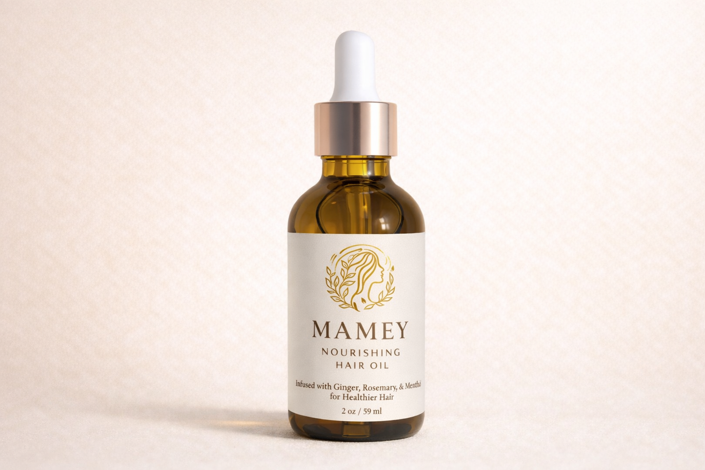 🌿 MAMEY Hair Growth Oil | Natural Herbal Blend with Rosemary, Ginger & Mint | 2 oz
